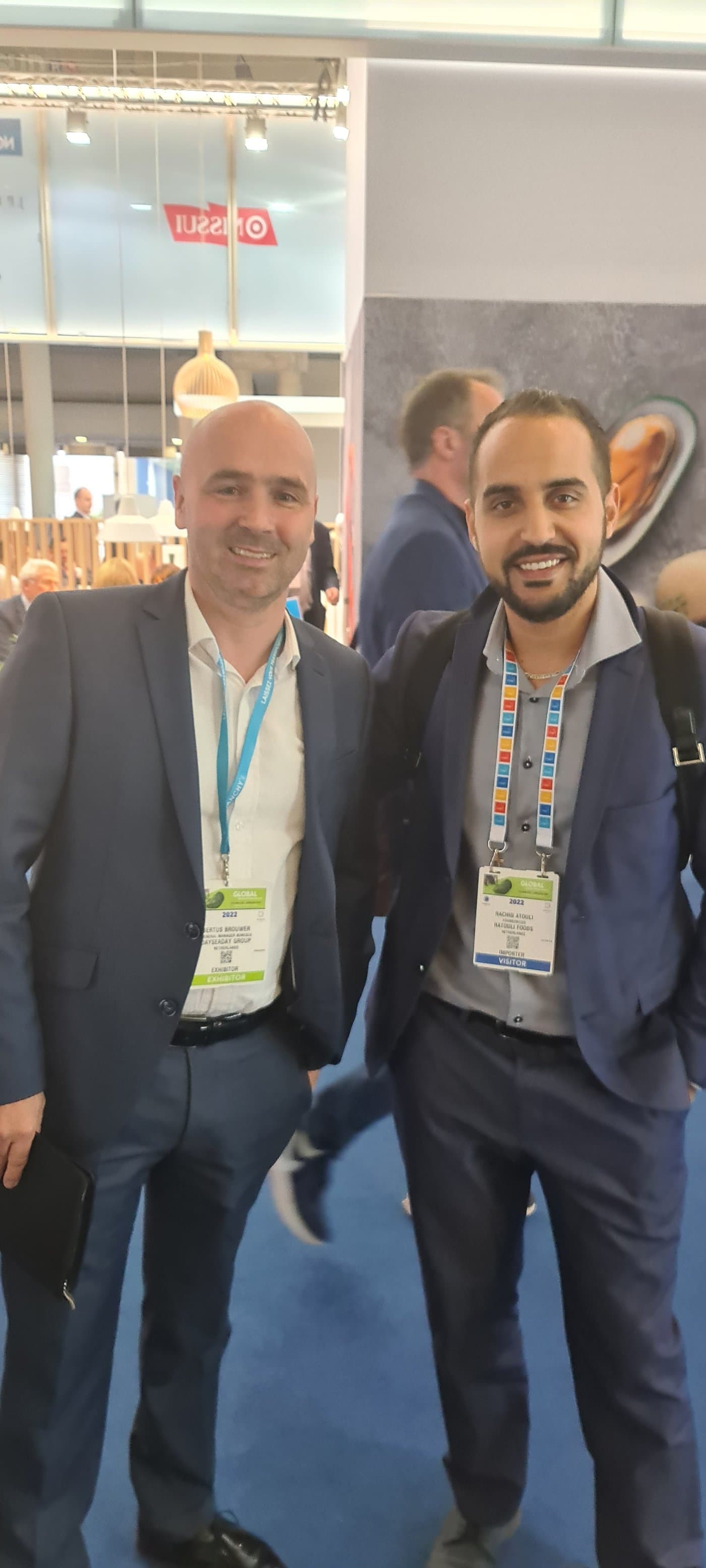 Gespräch mit Lieferanten-Kollegen auf der Seafood Expo Global